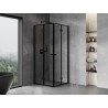 Mexen Mist-F Duo klappbare Duschkabine 80 x 80 cm, schwarzer Rahmen, schwarz - 8A6-080L-080P-70-70