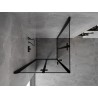 Mexen Mist-F Duo faltbare Duschkabine 85 x 85 cm, schwarzer Rahmen, schwarz - 8A6-085L-085P-70-70