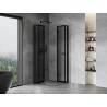 Mexen Mist-F Duo faltbare Duschkabine 85 x 85 cm, schwarzer Rahmen, schwarz - 8A6-085L-085P-70-70