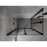 Mexen Mist-F Duo faltbare Duschkabine links 110 x 75 cm, schwarzer Rahmen, schwarz - 8A6-110L-075P-70-70