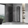 Mexen Mist-F Duo klappbare Duschkabine links 95 x 80 cm, schwarzer Rahmen, schwarz - 8A6-095L-080P-70-70