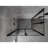 Mexen Mist-F Duo faltbare Duschkabine links 95 x 90 cm, schwarzer Rahmen, schwarz - 8A6-095L-090P-70-70