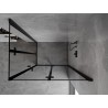 Mexen Mist-F Duo faltbare Duschkabine rechts 85 x 100 cm, schwarzer Rahmen, schwarz - 8A6-085L-100P-70-70