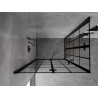 Mexen Mist-F Duo faltbare Duschkabine links 100 x 75 cm, schwarzes Gitter, schwarz - 8A6-100L-075P-70-77