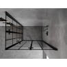 Mexen Mist-F Duo faltbare Duschkabine rechts 75 x 100 cm, schwarzes Gitter, schwarz - 8A6-075L-100P-70-77