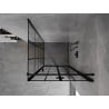 Mexen Mist-F klappbare Duschkabine rechts 70 x 70 cm, schwarzes Gitter, schwarz - 8A6T-070-070-70-77-P