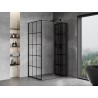 Mexen Mist-F faltbare Duschkabine rechts 85 x 70 cm, schwarzes Gitter, schwarz - 8A6T-085-070-70-77-P