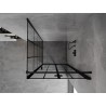 Mexen Mist-F Faltduschkabine rechts 80 x 80 cm, schwarzes Gitter, schwarz - 8A6T-080-080-70-77-P