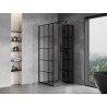 Mexen Mist-F Faltduschkabine rechts 80 x 80 cm, schwarzes Gitter, schwarz - 8A6T-080-080-70-77-P