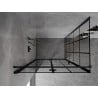 Mexen Mist-F Faltbare Duschkabine links 85 x 120 cm, schwarzes Gitter, schwarz - 8A6T-085-120-70-77-L