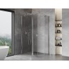 Mexen Mist fünfeckige asymmetrische Duschkabine mit Pendeltür 100 x 80 cm, transparent, Chrom - 8A8-100-080-01-00