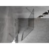 Mexen Mist asymmetrische fünfeckige Duschkabine, schwenkbar 80 x 100 cm, transparent, chrom - 8A8-080-100-01-00
