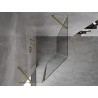 Mexen Mist Fünfeck-Duschkabine asymmetrisch, klappbar, 80 x 100 cm, transparent, gold - 8A8-080-100-50-00