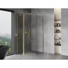 Mexen Mist fünfeckige asymmetrische Duschkabine mit Drehtür 90 x 100 cm, transparent, gold - 8A8-090-100-50-00