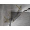 Mexen Mist Fünfeck-Duschkabine, schwenkbar 80 x 80 cm, transparent, gebürstetes Gold - 8A8-080-080-55-00