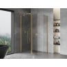 Mexen Mist asymmetrische Fünfeck-Duschkabine schwingbar 100 x 80 cm, transparent, gebürstetes Gold - 8A8-100-080-55-00