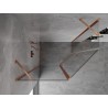 Mexen Mist asymmetrische Fünfeck-Duschkabine, schwenkbar 90 x 80 cm, transparent, gebürstetes Kupfer - 8A8-090-080-65-00