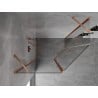 Mexen Mist asymmetrische Fünfeck-Duschkabine, Pendeltür 100 x 90 cm, transparent, gebürstetes Kupfer - 8A8-100-090-65-00