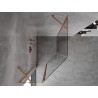 Mexen Mist asymmetrische fünfeckige Duschkabine zum Schwenken 80 x 100 cm, transparent, gebürstetes Kupfer - 8A8-080-100-65-00