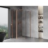 Mexen Mist asymmetrische fünfeckige Duschkabine zum Schwenken 80 x 100 cm, transparent, gebürstetes Kupfer - 8A8-080-100-65-00