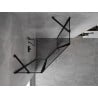 Mexen Mist fünfeckige Duschkabine schwenkbar links 80 x 80 cm, schwarzer Rahmen, schwarz - 8A8-080-080-70-70-L
