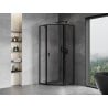 Mexen Mist rechteckige Duschkabine, rechte Flügeltür 80 x 80 cm, schwarzer Rahmen, schwarz - 8A8-080-080-70-70-P