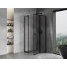 Mexen Mist Fünfeck-Duschkabine, rechte Schwingtür 90 x 90 cm, schwarzer Rahmen, Schwarz - 8A8-090-090-70-70-P