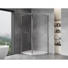 Mexen Mist L Asymmetrische Fünfeck-Duschkabine klappbar 100 x 90 cm, transparent, chrom - 8A8L-100-090-01-00