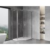 Mexen Mist L asymmetrische fünfeckige Duschkabine, schwenkbar 90 x 100 cm, transparent, Chrom - 8A8L-090-100-01-00
