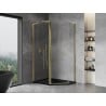 Mexen Mist L fünfeckige asymmetrische Duschkabine, schwenkbar 90 x 80 cm, transparent, gold - 8A8L-090-080-50-00