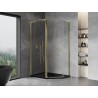 Mexen Mist L asymmetrische Fünfeck-Duschkabine, schwenkbar 100 x 90 cm, transparent, golden - 8A8L-100-090-50-00