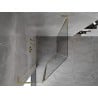 Mexen Mist L asymmetrische fünfeckige Duschkabine, schwenkbar 90 x 100 cm, transparent, gold - 8A8L-090-100-50-00