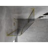 Mexen Mist L Fünfeck-Duschkabine mit Schwingtür 90 x 90 cm, transparent, gebürstetes Gold - 8A8L-090-090-55-00