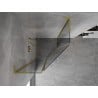 Mexen Mist L fünfeckige Duschkabine mit Schwenktür 100 x 100 cm, transparent, gebürstetes Gold - 8A8L-100-100-55-00