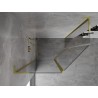 Mexen Mist L asymmetrische fünfeckige Duschkabine 100x80 cm, transparent, gebürstetes Gold - 8A8L-100-080-55-00