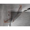 Mexen Mist L fünfeckige Duschkabine zum Schwenken 80 x 80 cm, transparent, gebürstetes Kupfer - 8A8L-080-080-65-00