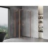Mexen Mist L fünfeckige Duschkabine zum Schwenken 80 x 80 cm, transparent, gebürstetes Kupfer - 8A8L-080-080-65-00