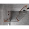Mexen Mist L asymmetrische fünfeckige Duschkabine schwenkbar 100x90 cm, transparent, gebürstetes Kupfer - 8A8L-100-090-65-00
