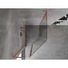 Mexen Mist L Fünfeckige asymmetrische Duschkabine 80x90 cm, transparent, gebürstetes Kupfer - 8A8L-080-090-65-00