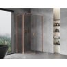 Mexen Mist L asymmetrische fünfeckige Duschkabine, Kippbar 80x100 cm, transparent, gebürstetes Kupfer - 8A8L-080-100-65-00