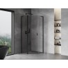 Mexen Mist L Eckduschkabine schwenkbar 80 x 80 cm, transparent, schwarz - 8A8L-080-080-70-00