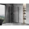 Mexen Mist L Fünfeck-Duschkabine Drehbar 100 x 100 cm, transparent, schwarz - 8A8L-100-100-70-00
