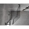 Mexen Mist L asymmetrische Fünfeck-Duschkabine mit Drehfunktion 80 x 90 cm, transparent, schwarz - 8A8L-080-090-70-00