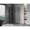 Mexen Mist L fünfeckige Duschkabine, links öffnend, 90 x 90 cm, schwarzer Rahmen, schwarz - 8A8L-090-090-70-70-L