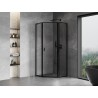 Mexen Mist L Fünfeck-Duschkabine, rechts schwenkbar 90 x 90 cm, schwarzer Rahmen, schwarz - 8A8L-090-090-70-70-P