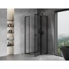 Mexen Mist L Fünfeck-Duschkabine, rechts schwenkbar 90 x 90 cm, schwarzer Rahmen, schwarz - 8A8L-090-090-70-70-P