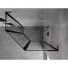 Mexen Mist L fünfeckige asymmetrische Duschkabine rechts 100 x 80 cm, schwarzer Rahmen, schwarz - 8A8L-100-080-70-70-P