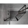Mexen Mist L Duschkabine fünfeckig asymmetrisch schwenkbar links 100 x 90 cm, schwarzes Gitter, schwarz - 8A8L-100-090-70-77-L