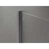 Mexen Uni-I2 Wandanschlussprofil für 10-mm-Duschwand, Gun Metal - 800-00-95-X