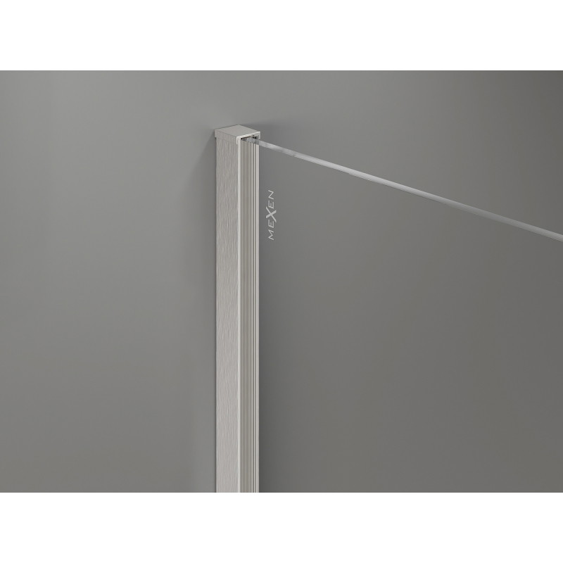 Mexen Wandleiste für Duschwand 10 mm, gebürsteter Nickel - 800-00-97-X